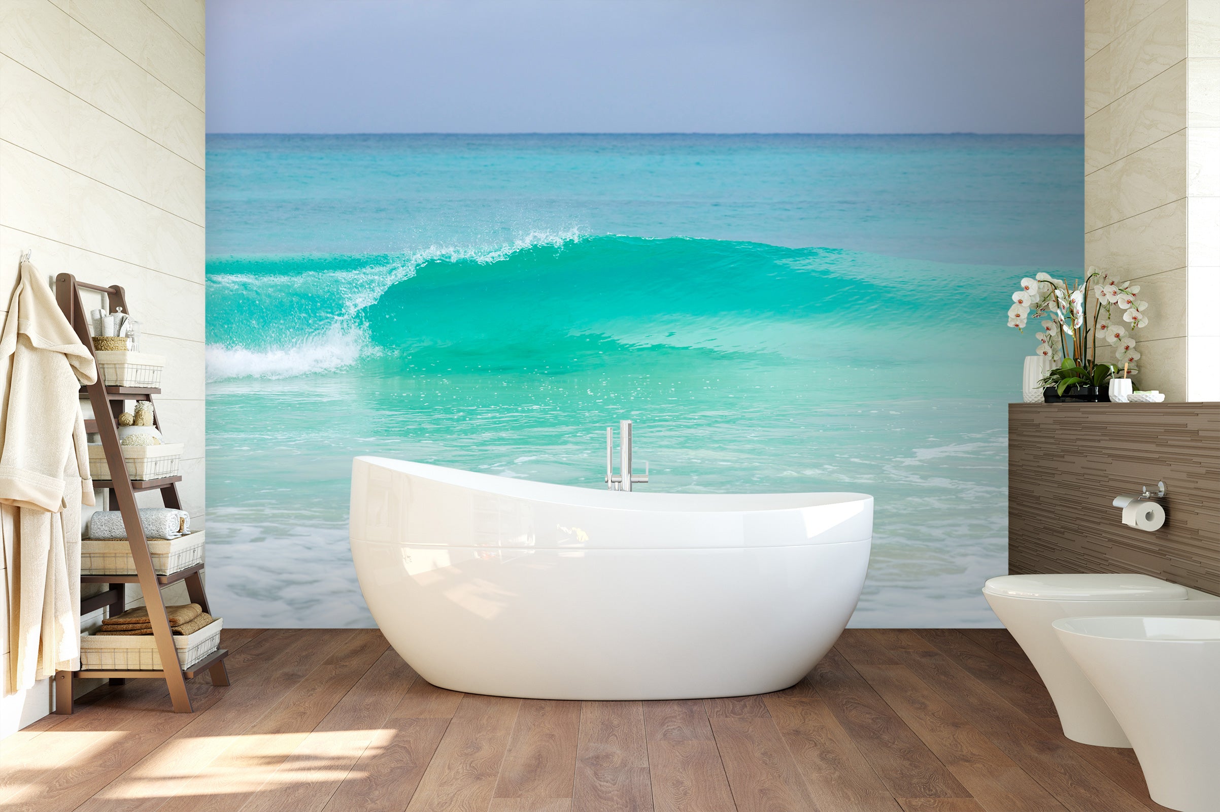 3D Blue Waves 6230 Assaf Frank Wall Mural Wall Murals