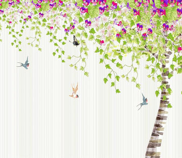 3D Butterfly Tree Flower 19 Wallpaper AJ Wallpaper 