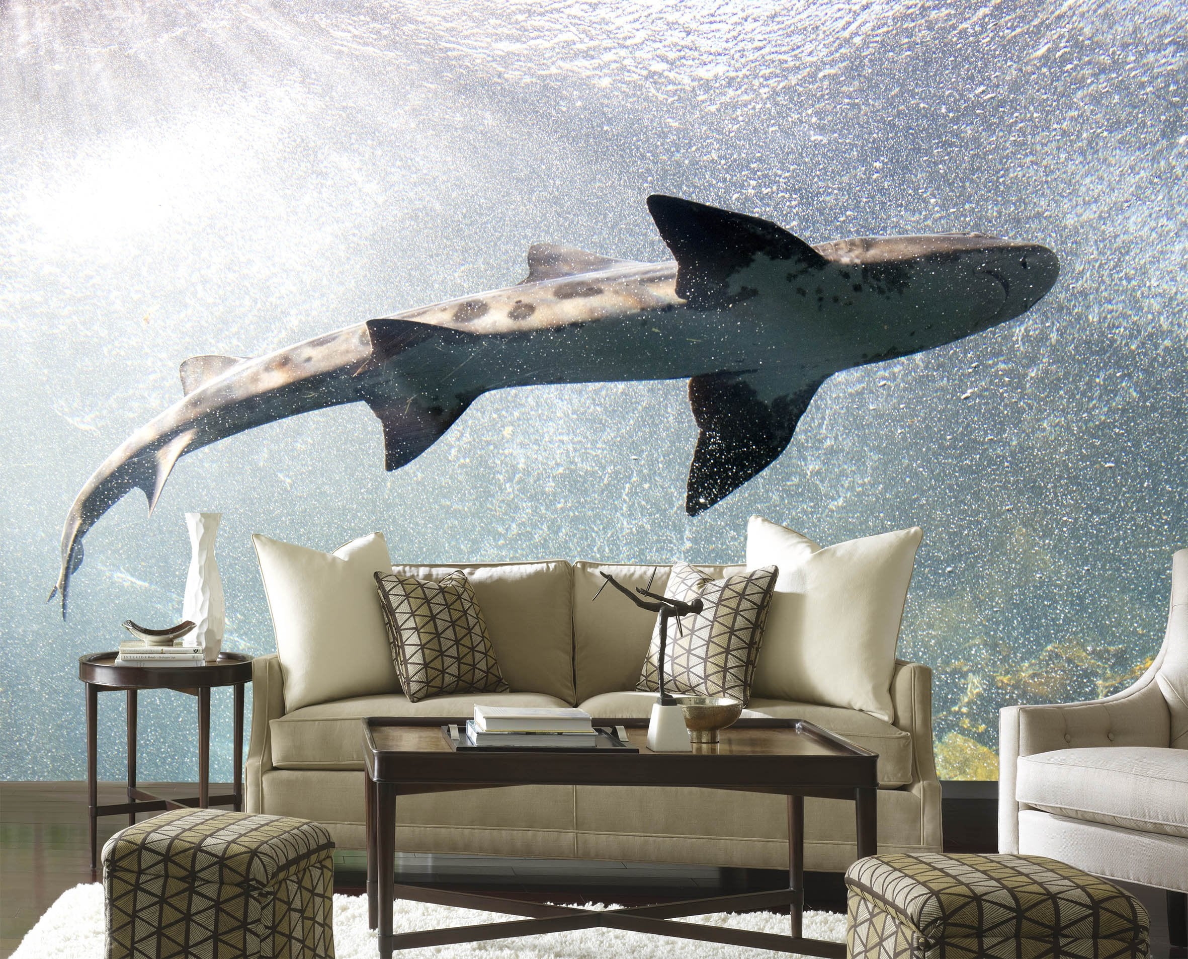 3D Bubble Shark 089 Wallpaper AJ Wallpaper 