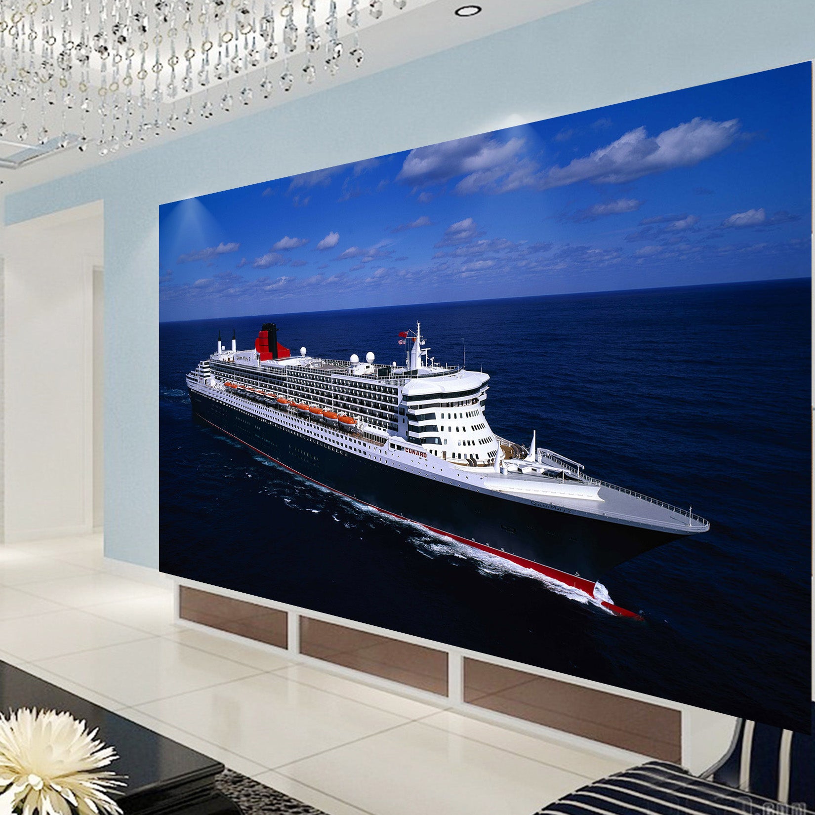 3D Sea Cruise 140 Vehicle Wall Murals