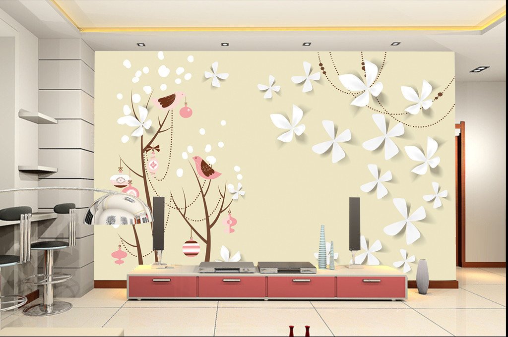 3D White Pear Flower 23 Wallpaper AJ Wallpaper 