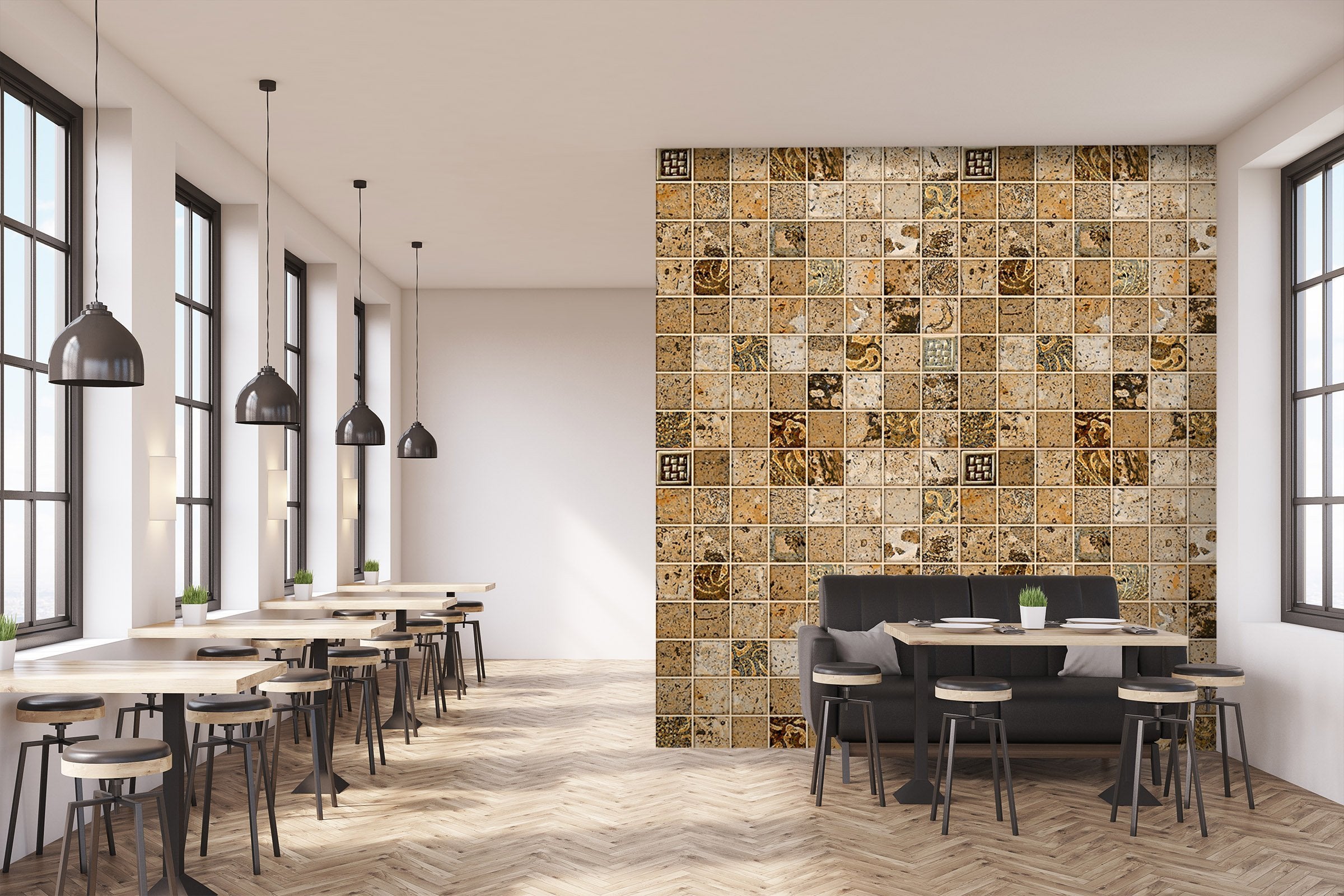 3D Vintage Mosaic 021 Marble Tile Texture Wallpaper AJ Wallpaper 2 