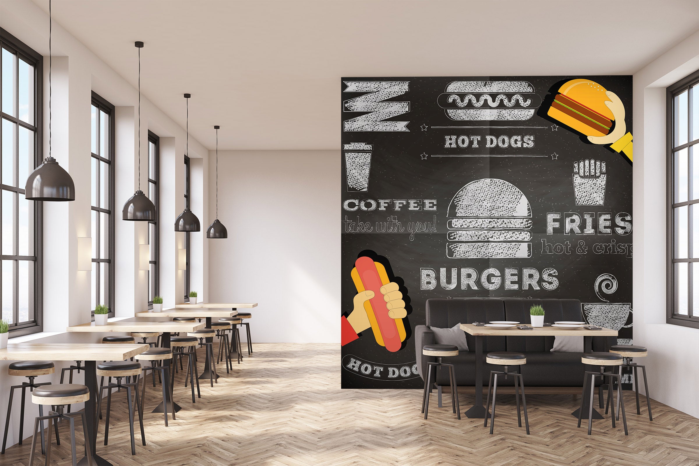 3D Hamburger 1007 Wall Murals