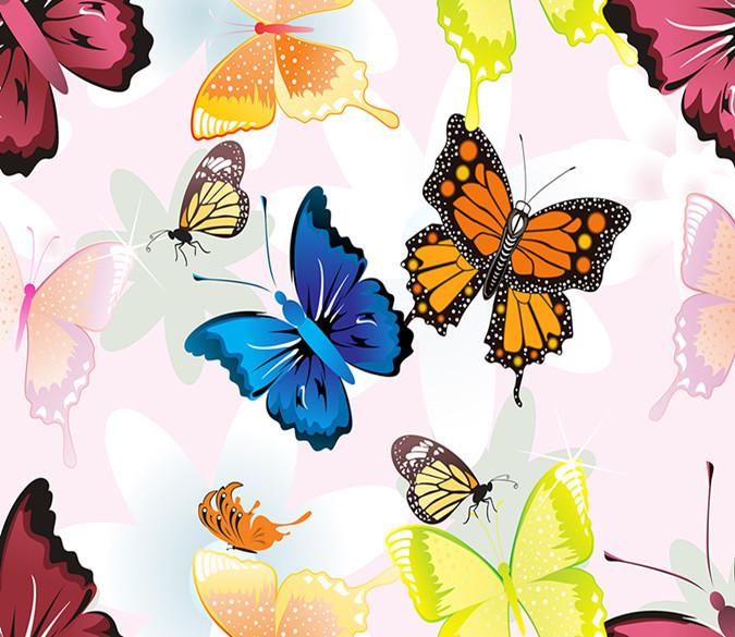 3D Color Butterflies 290 Wallpaper AJ Wallpaper 