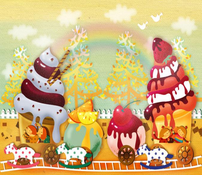 3D Ice cream Cartoon 05 Wallpaper AJ Wallpaper 