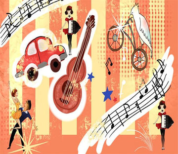 3D Guitar Girl Music 55 Wallpaper AJ Wallpaper 