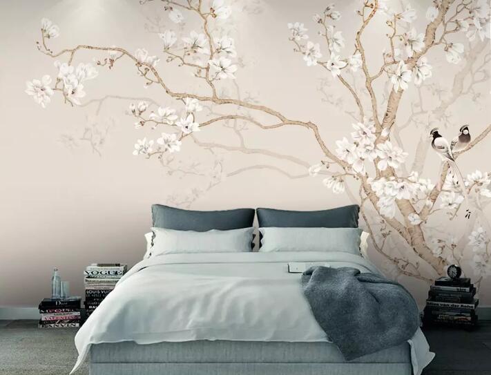 3D Flower Bird WG84 Wall Murals Wallpaper AJ Wallpaper 2 