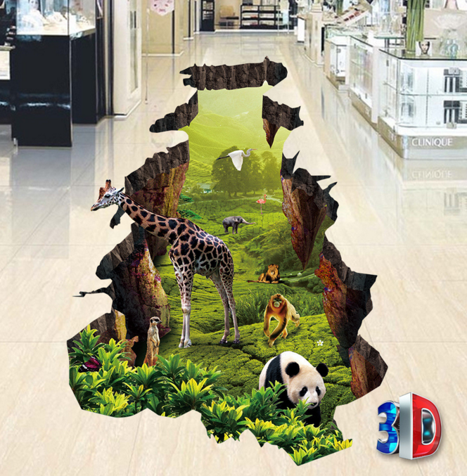 3D Grassland Animals 330 Floor Mural  Wallpaper Murals Rug & Mat Print Epoxy waterproof bath floor