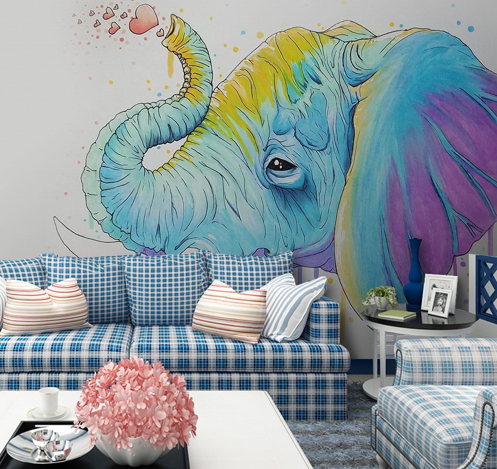 3D Elephant 361 Wall Murals Wallpaper AJ Wallpaper 2 