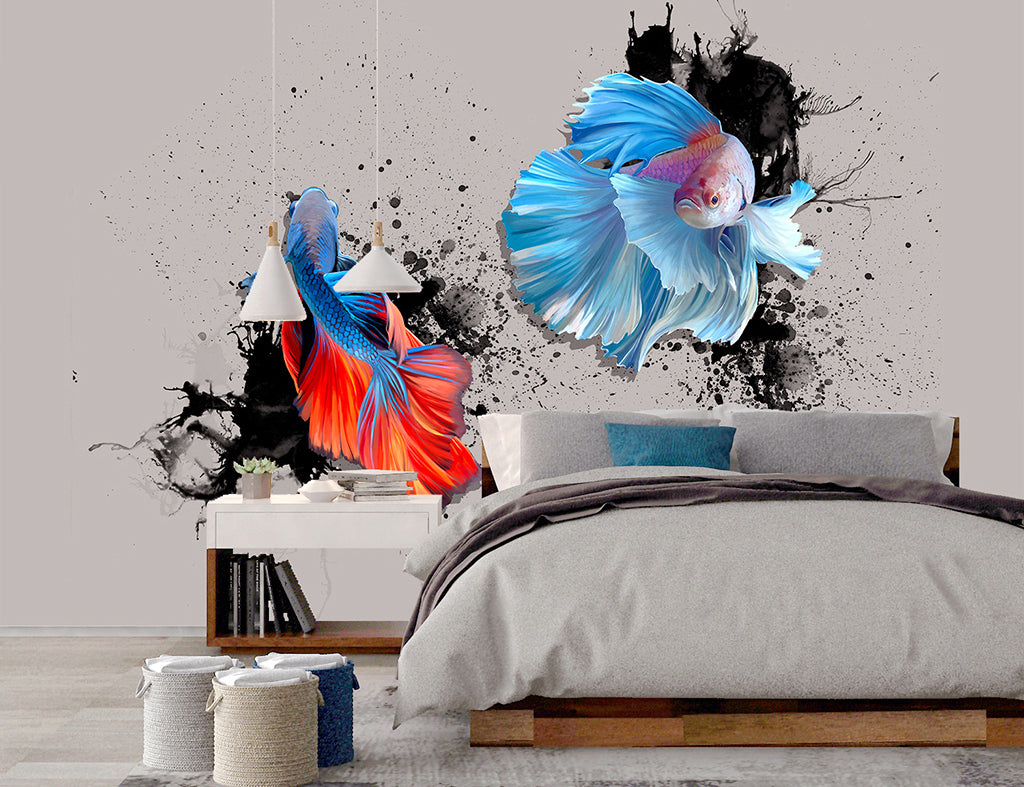 3D Cute Fish WG224 Wall Murals