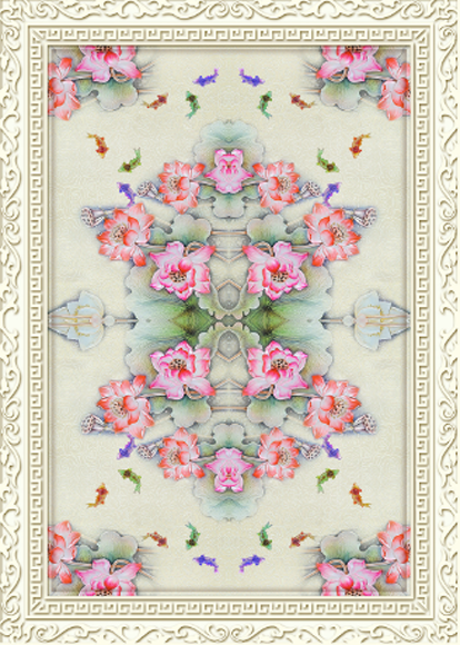 3D Lotus Pond Floor Mural Wallpaper AJ Wallpaper 2 
