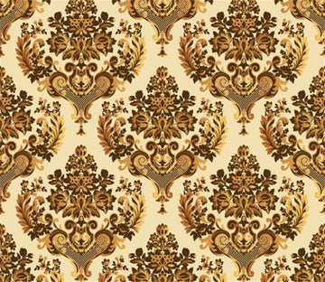 3D Gold Flowers Pattern 767 Wallpaper AJ Wallpaper 