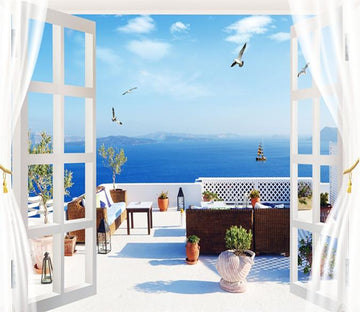 3D Seagull Ocean Scenery 689 Wallpaper AJ Wallpaper 