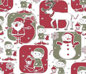 3D Christmas Deer Snowman 765 Wallpaper AJ Wallpaper 