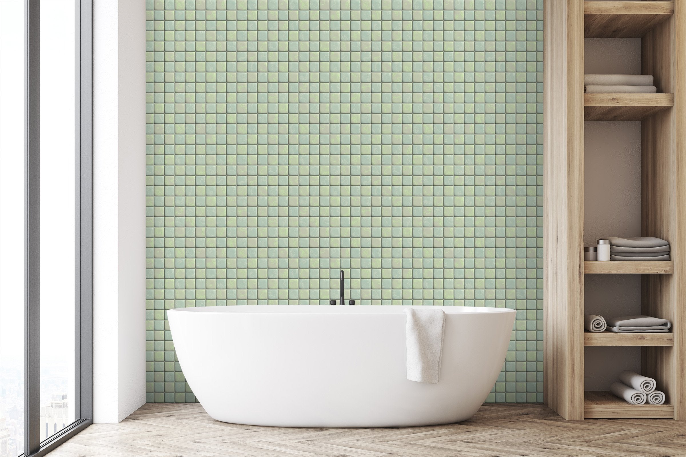 3D Square Mosaic 03 Marble Tile Texture Wallpaper AJ Wallpaper 2 