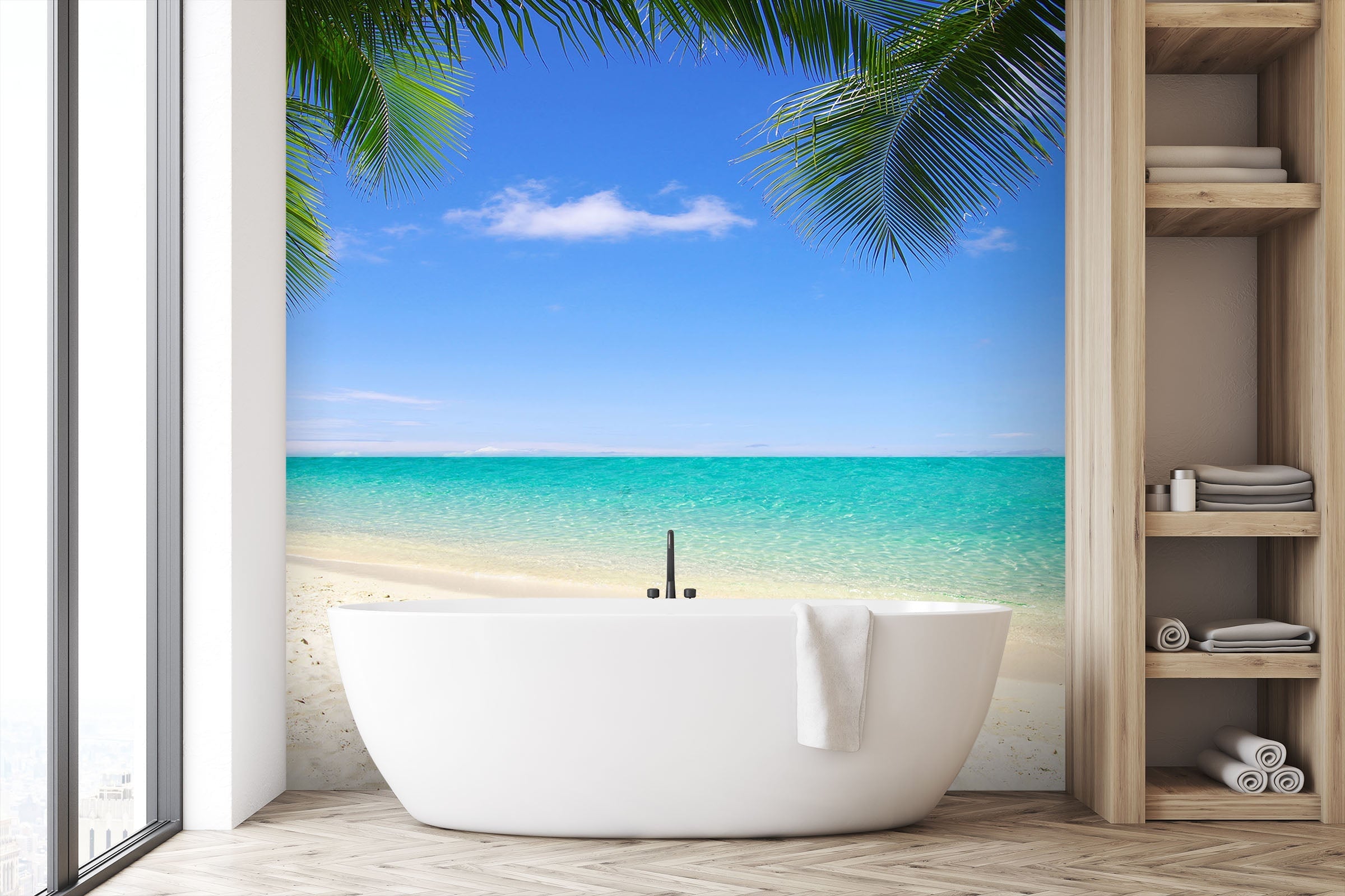 3D White Sand Beach 101 Wall Murals Wallpaper AJ Wallpaper 
