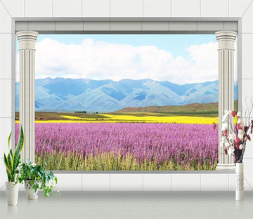 3D Lavender Manor 628 Wallpaper AJ Wallpaper 