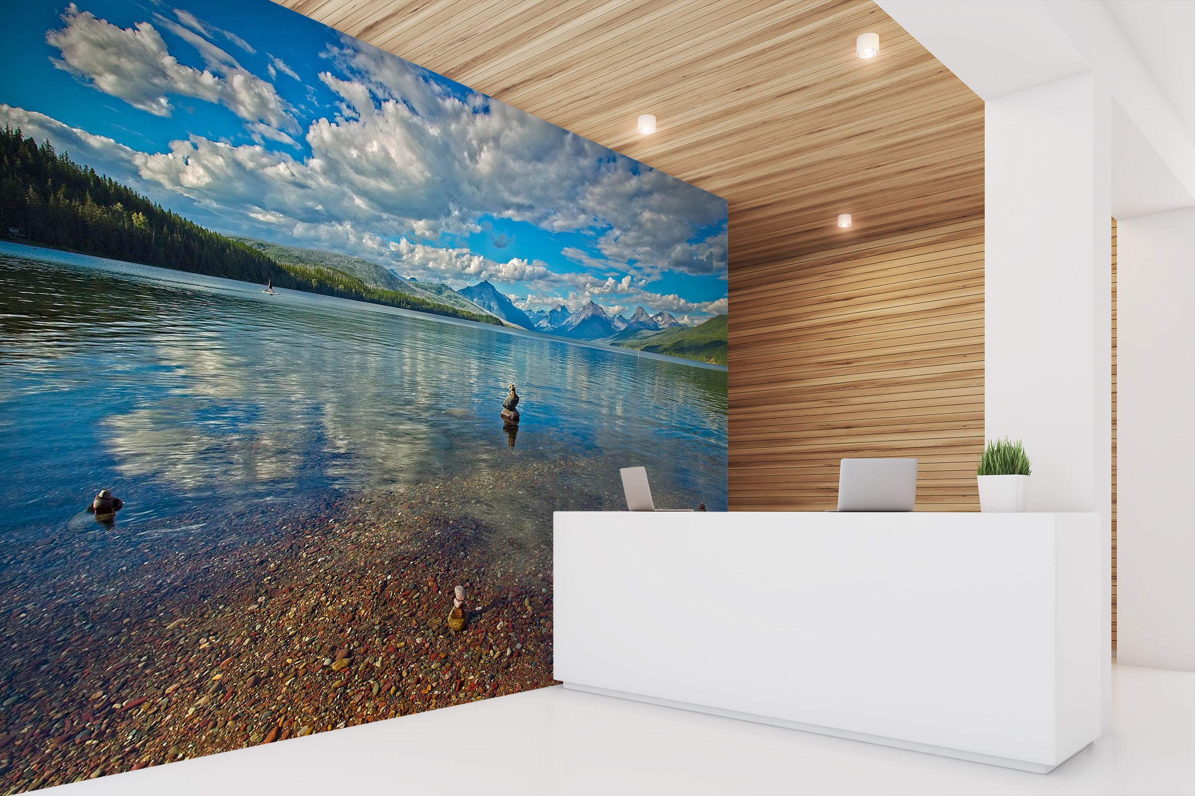3D Clear Lake 121 Kathy Barefield Wall Mural Wall Murals