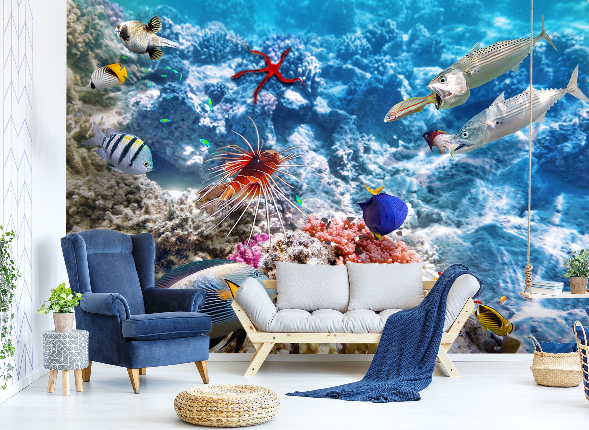3D Seabed Fish 242 Wall Murals