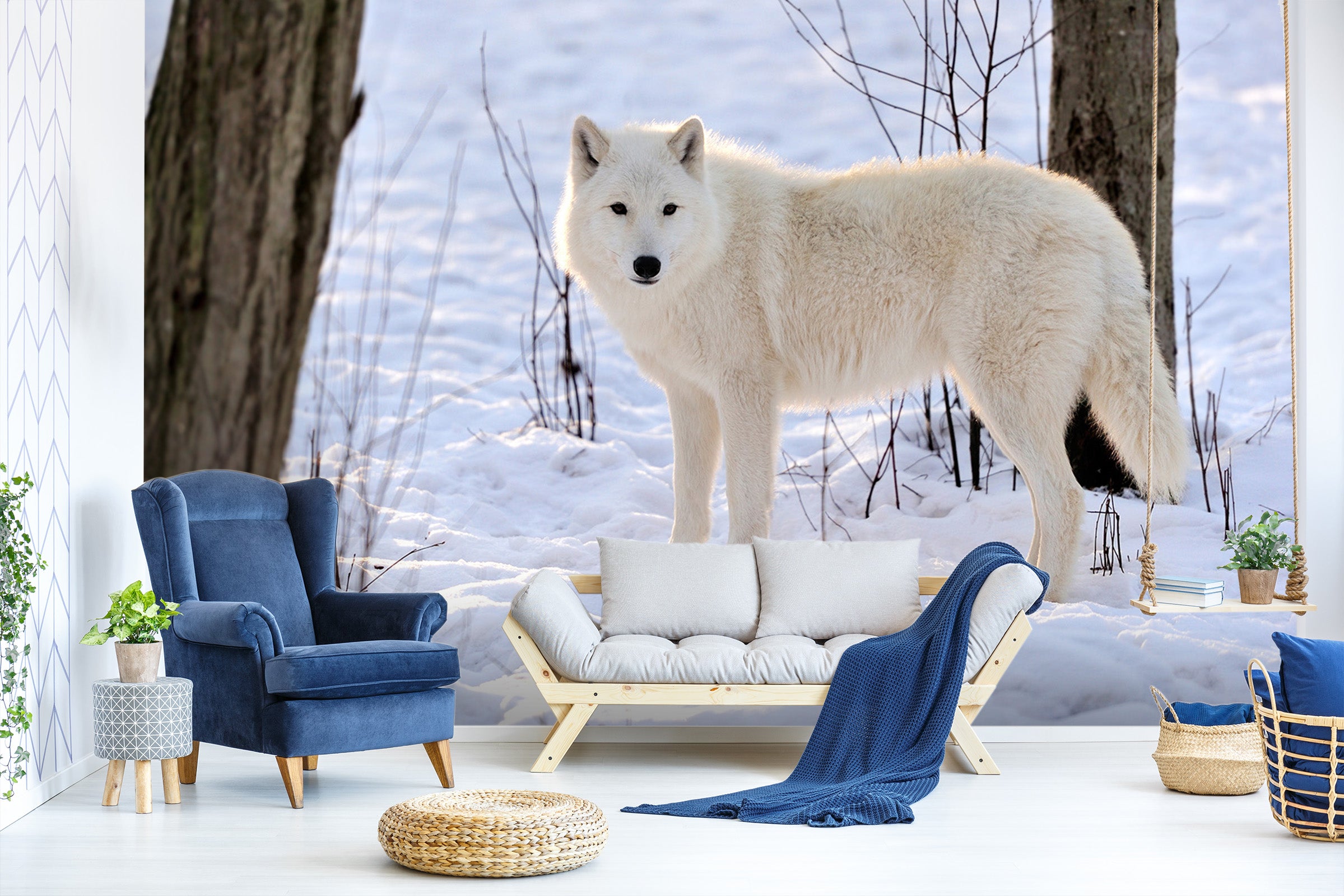 3D Snow Wolf 195 Wall Murals