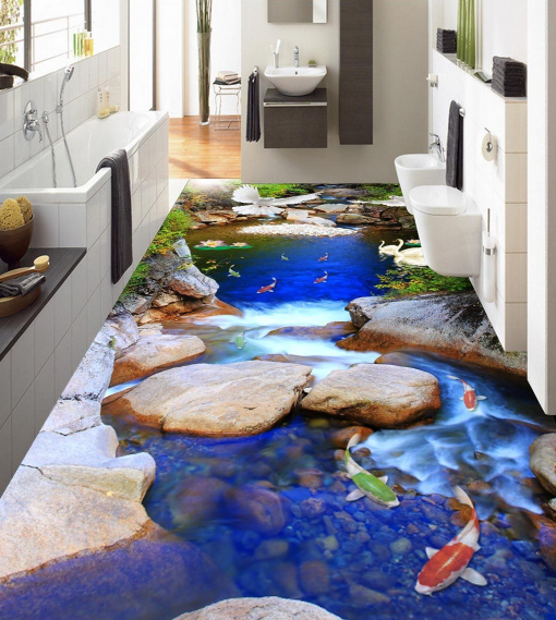 3D Swan 311 Floor Mural Wallpaper AJ Wallpaper 2 
