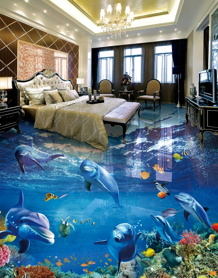 3D Underwater World 614 Floor Mural  Wallpaper Murals Rug & Mat Print Epoxy waterproof bath floor