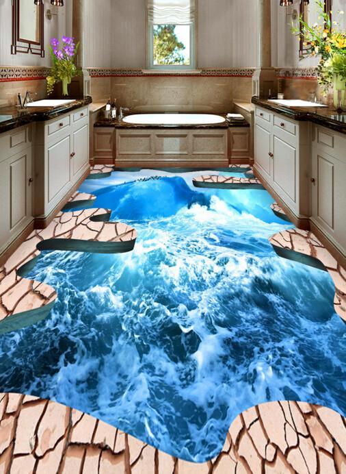 3D Sea Iceberg Floor Mural Wallpaper AJ Wallpaper 2 