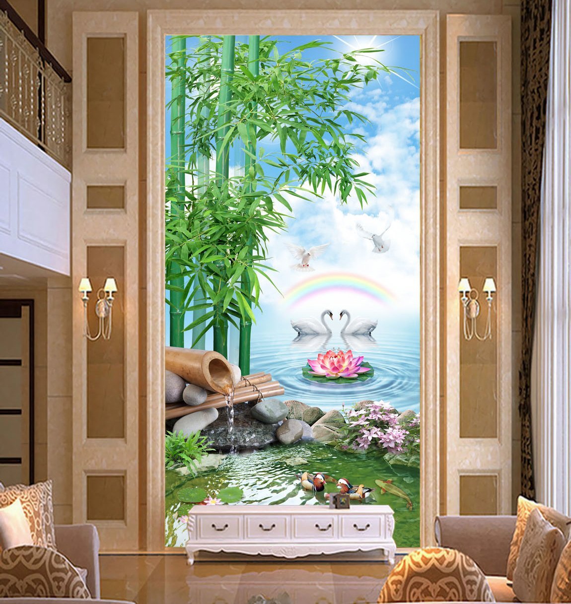 3D Mandarin Duck 364 Wallpaper AJ Wallpaper 