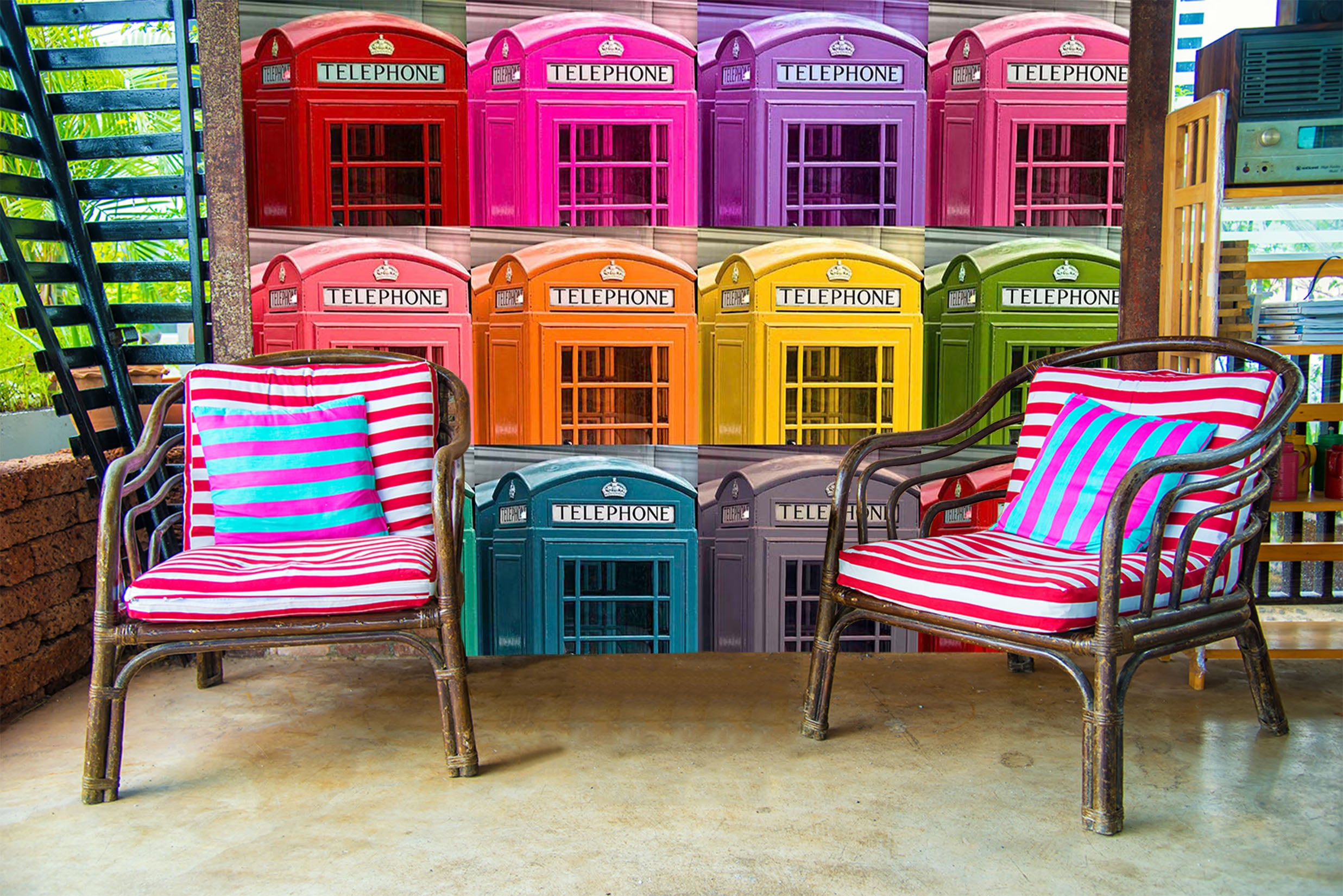 3D Color House 1403 Assaf Frank Wall Mural Wall Murals