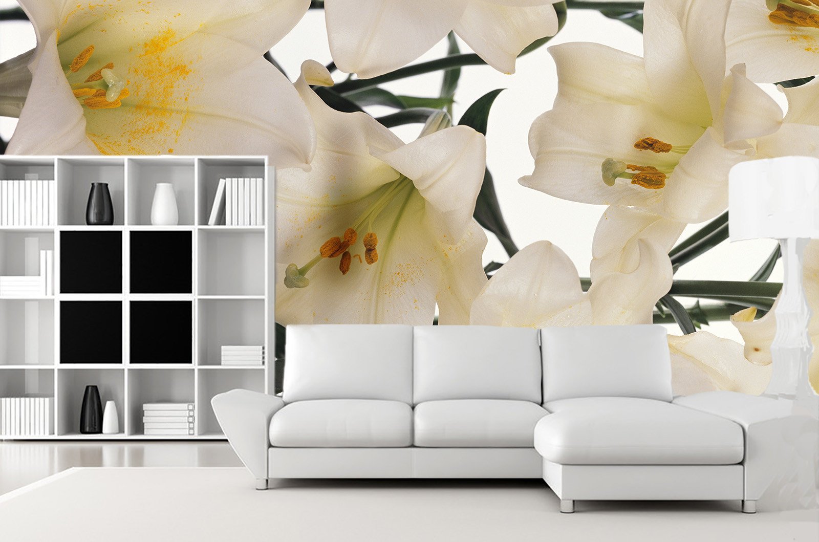 White Lilies Wallpaper AJ Wallpaper 
