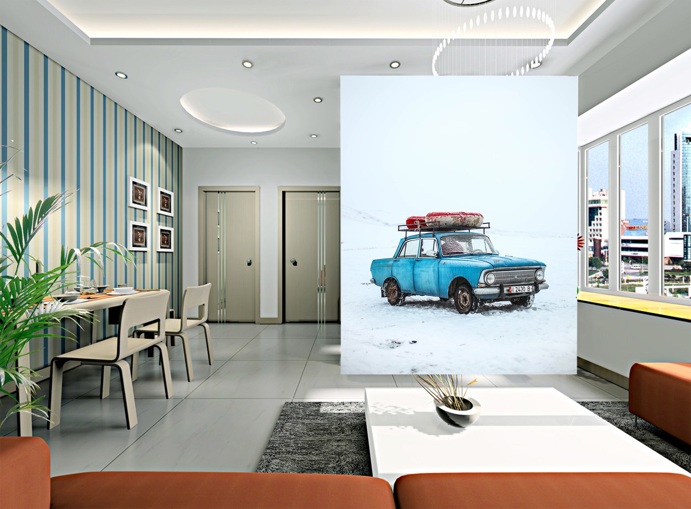 3D Auto Automobile 427 Vehicle Wall Murals