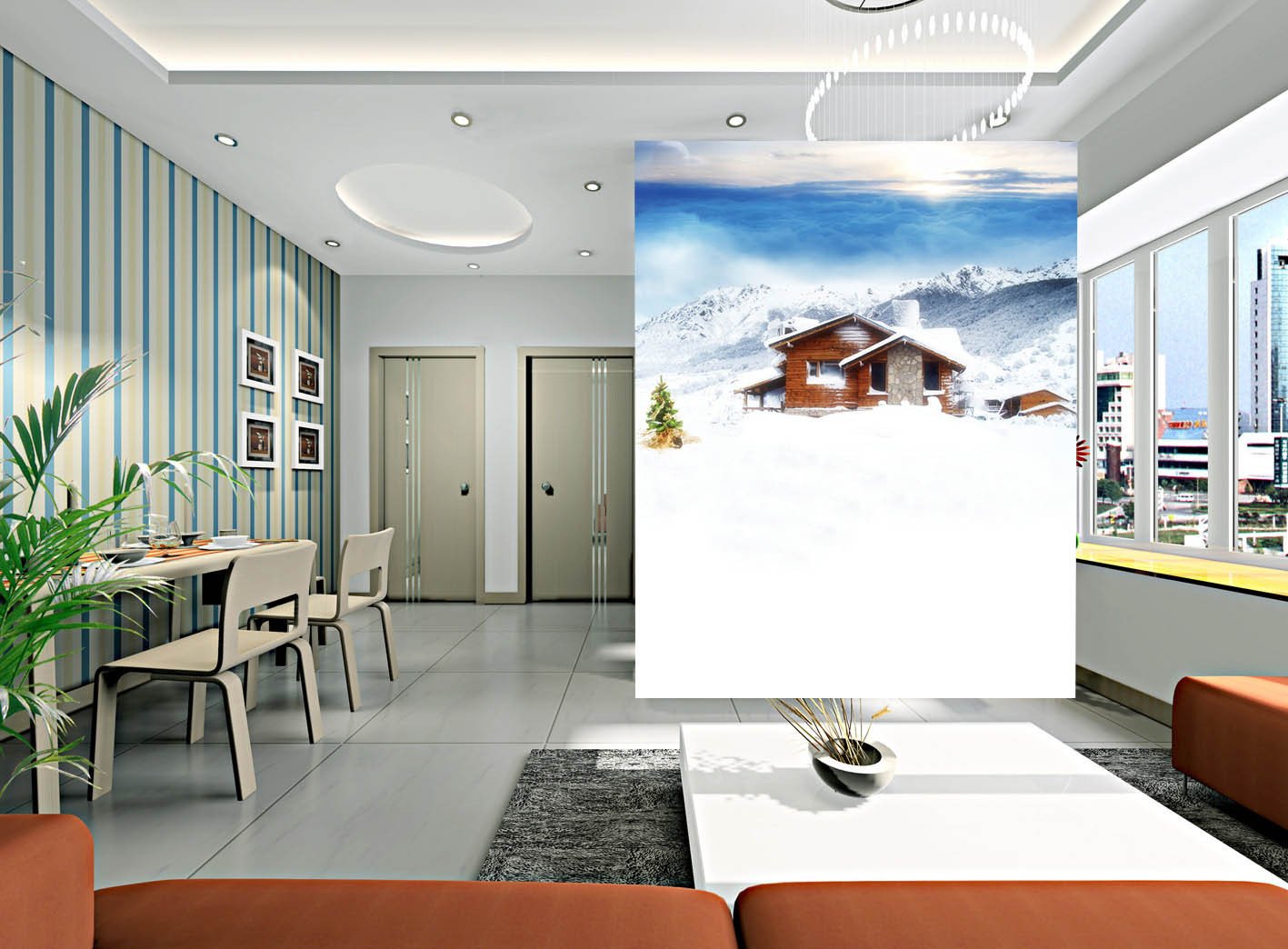 Wild Snowcapped Cottage Wallpaper AJ Wallpaper 