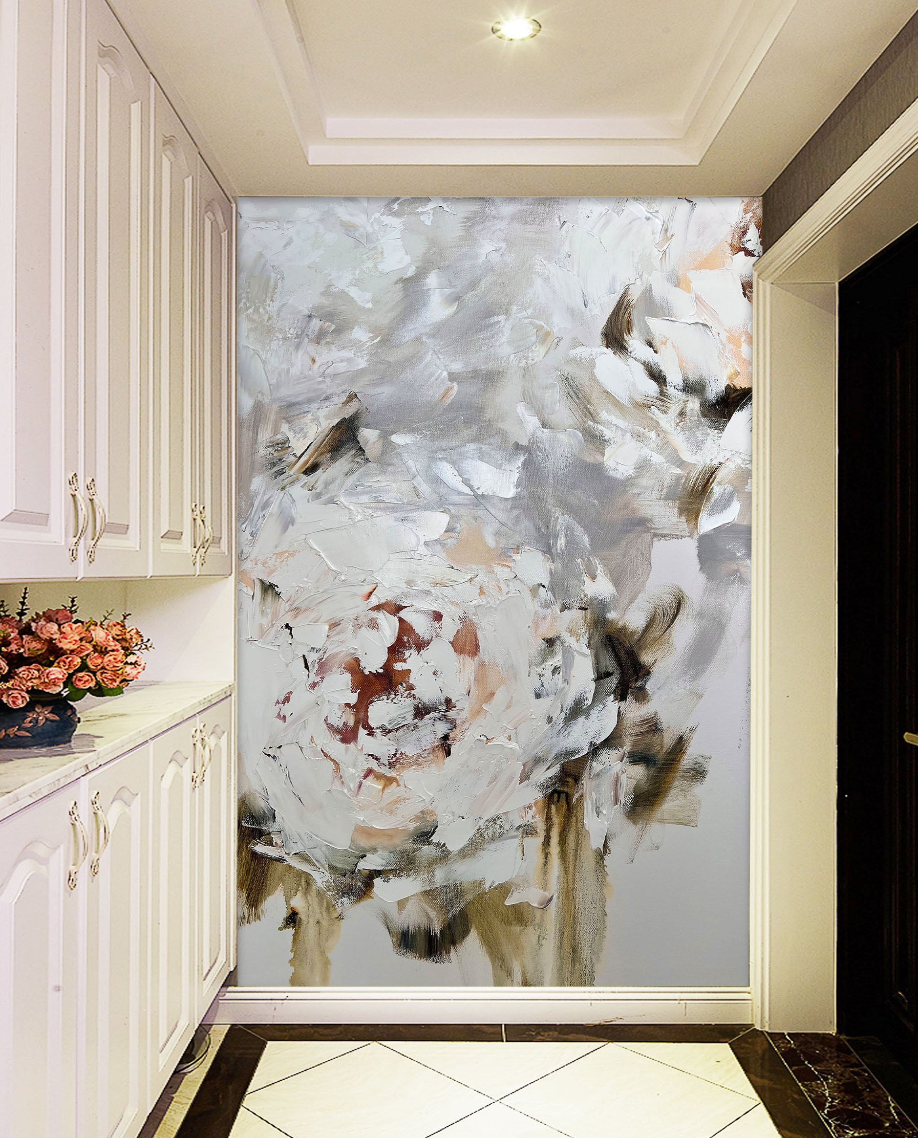 3D White Flower 2647 Skromova Marina Wall Mural Wall Murals