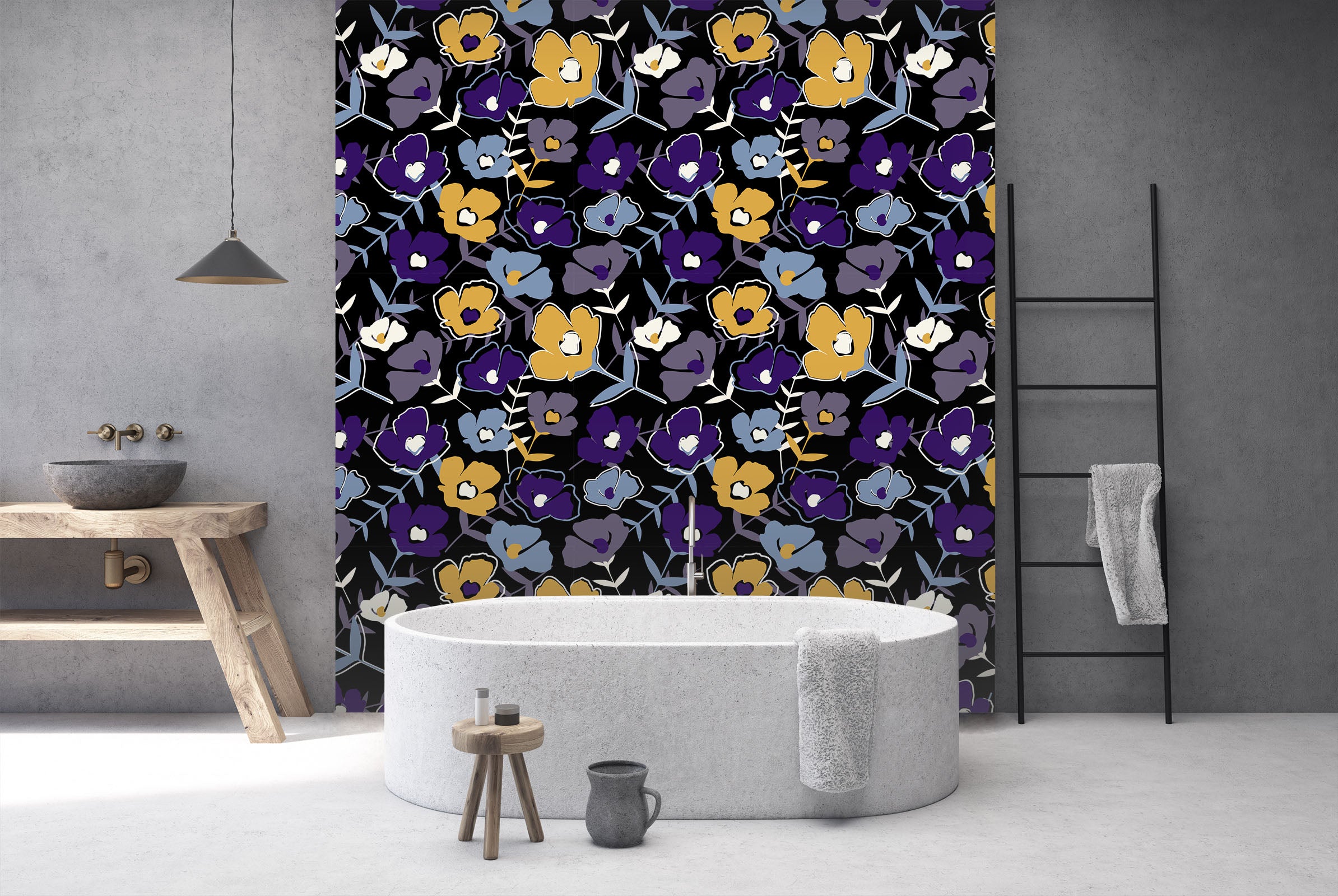 3D Doodle Flower 60 Wall Murals