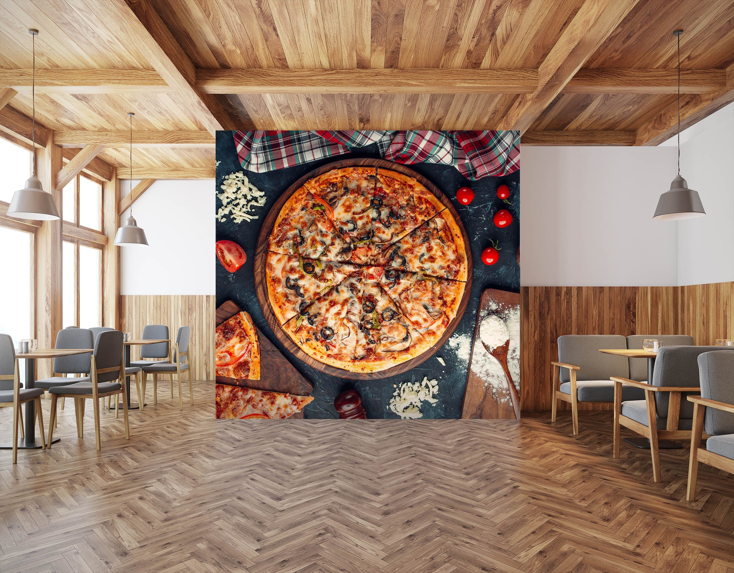 3D Freshly Baked Pizza 1452 Wall Murals