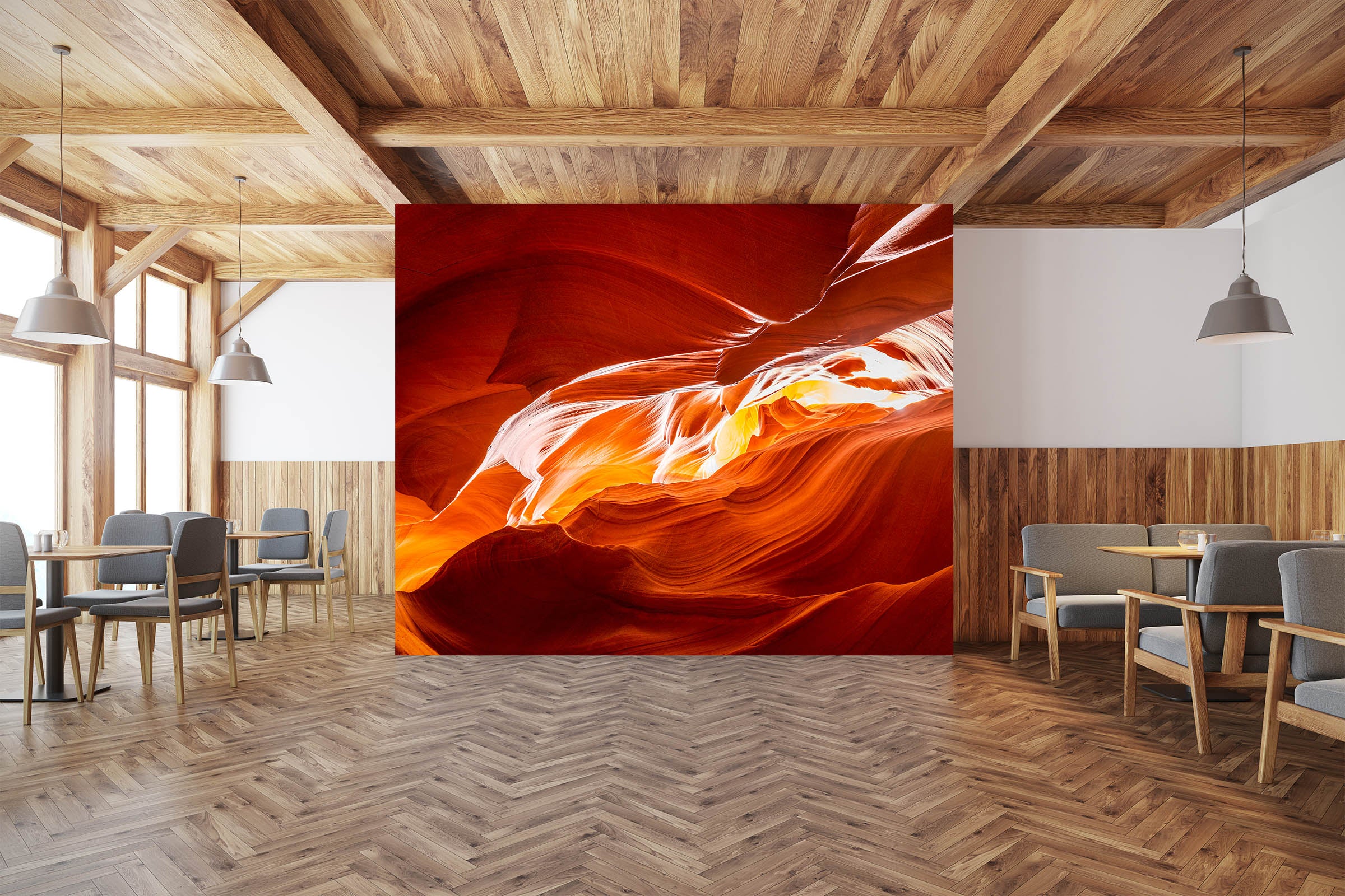 3D Red Magma 1443 Marco Carmassi Wall Mural Wall Murals
