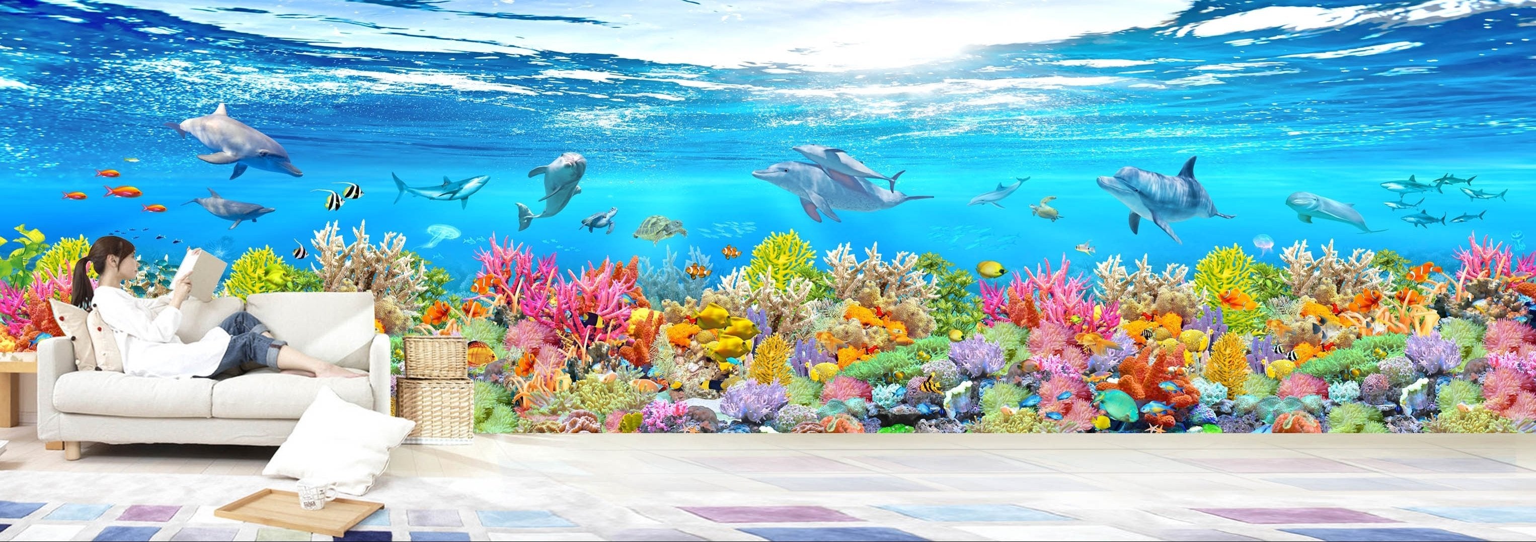 3D Multicolored Coral 307 Wallpaper AJ Wallpaper 