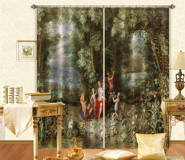 3D Woods Fruit 056 Curtains Drapes Curtains AJ Creativity Home 