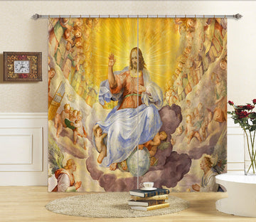 3D Throne Pearl 034 Curtains Drapes Curtains AJ Creativity Home 