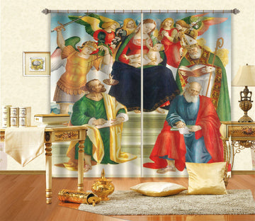 3D Kindly Baby 064 Curtains Drapes Curtains AJ Creativity Home 