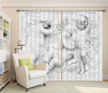 3D Child Grape 020 Curtains Drapes Curtains AJ Creativity Home 