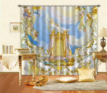3D Heavenly Palace Door 001 Curtains Drapes Curtains AJ Creativity Home 