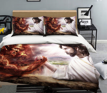 3D Angel And Devil 008 Bed Pillowcases Quilt Quiet Covers AJ Creativity Home 