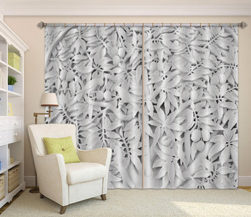 3D Bird Leaf Fruit 069 Curtains Drapes Curtains AJ Creativity Home 