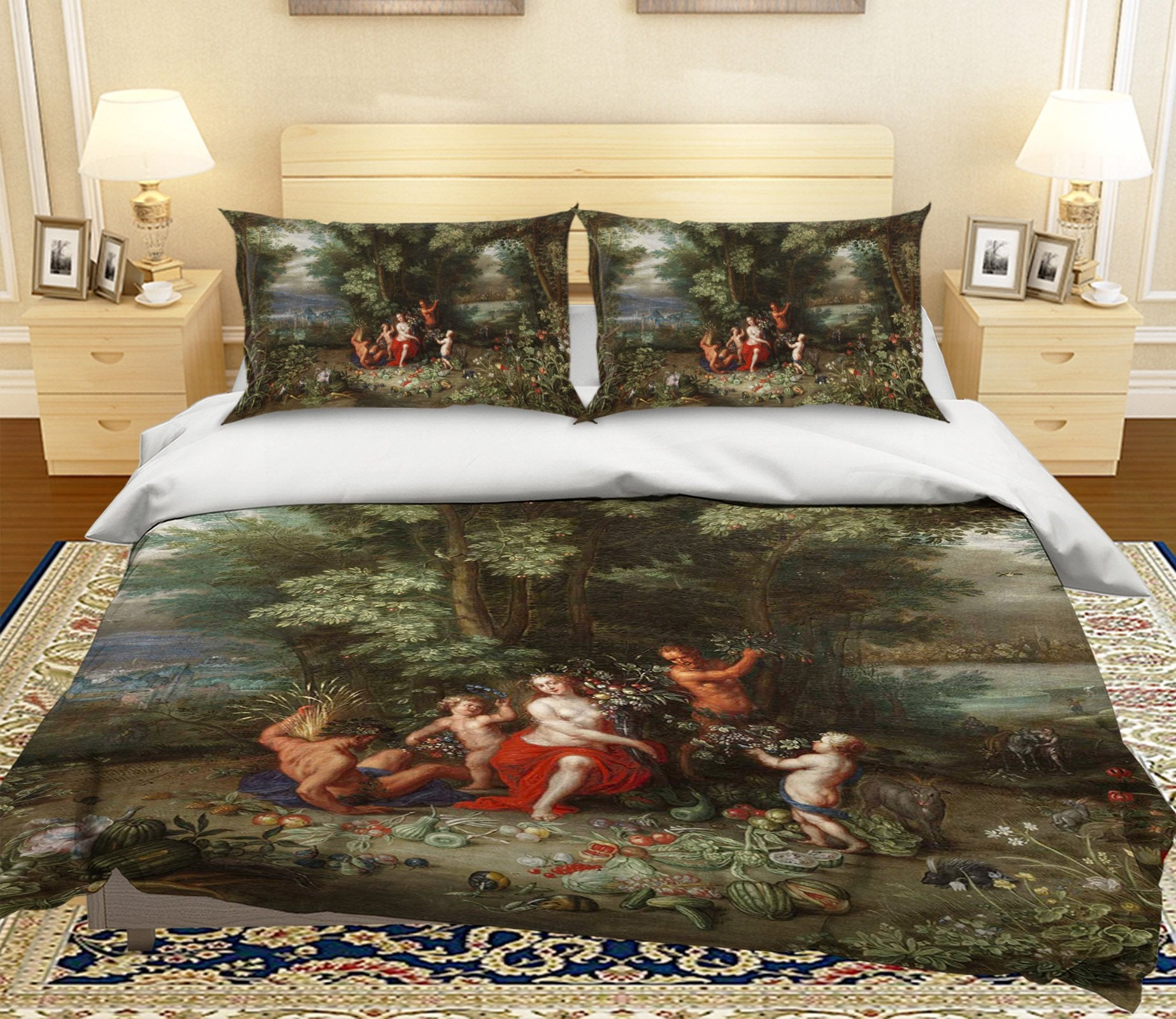 3D Woods Fruit 007 Bed Pillowcases Quilt Quiet Covers AJ Creativity Home 