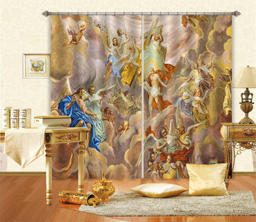3D Cross Ray 017 Curtains Drapes Curtains AJ Creativity Home 