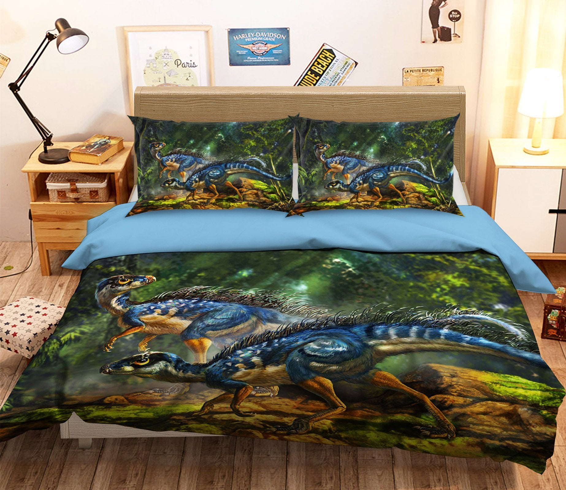 3D Blue Dragon 073 Bed Pillowcases Quilt Wallpaper AJ Wallpaper 