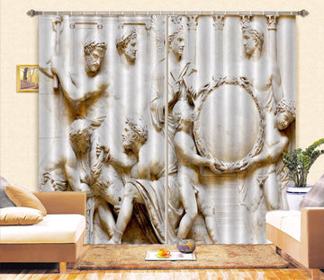 3D Round Wheel 003 Curtains Drapes Curtains AJ Creativity Home 