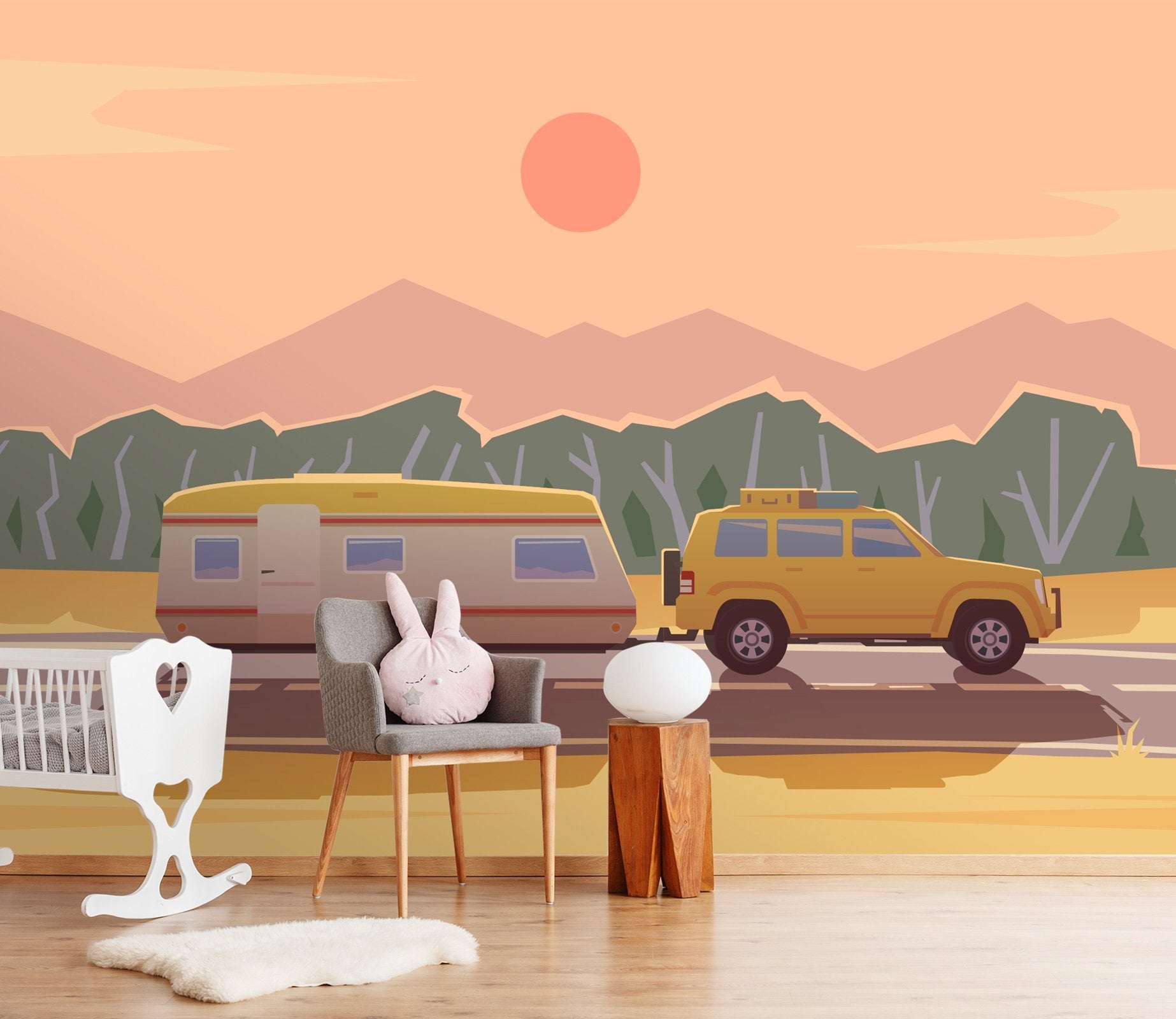 3D Cartoon Sun Car 718 Wallpaper AJ Wallpaper 