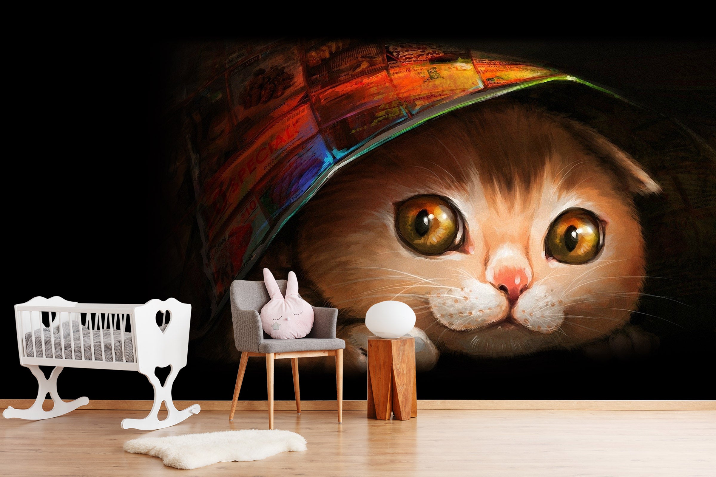 3D Graffiti Kitten 432 Wall Murals